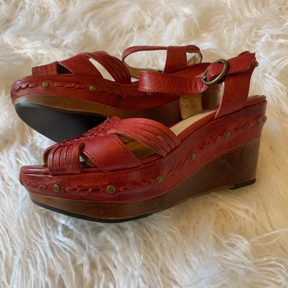 🔸 Frye - Carlie Hurache Woven Heels - Picture 4 of 7